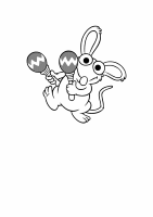 A coloring page of bear in the big blue house